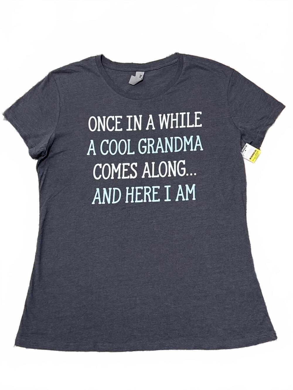 Instant Message Ladies Cool Grandma Graphic T-Shirt Large